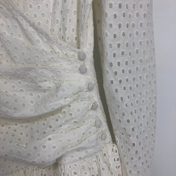 NWT Rhode White Lola Eyelet Ruffled Mini Dress size L - Picture 12 of 16
